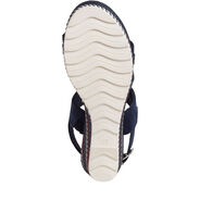 Heeled sandal - blue, NAVY COMB, hi-res