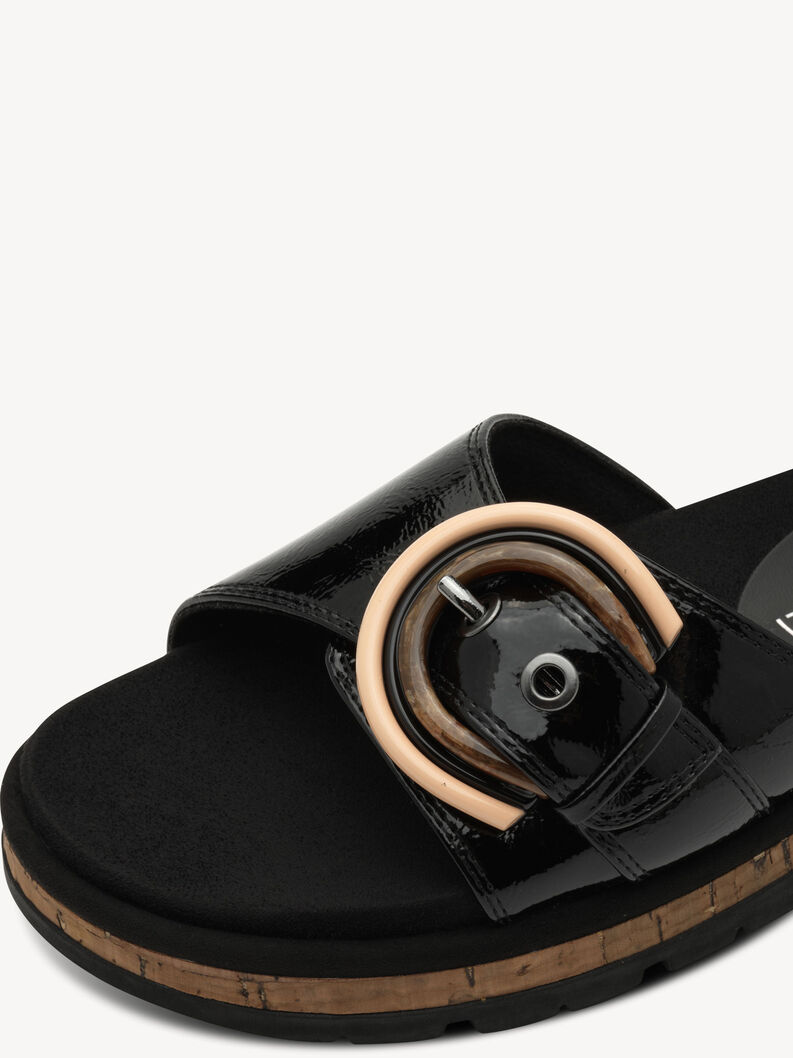 Pantofle - čern&aacute;, BLACK PATENT, hi-res