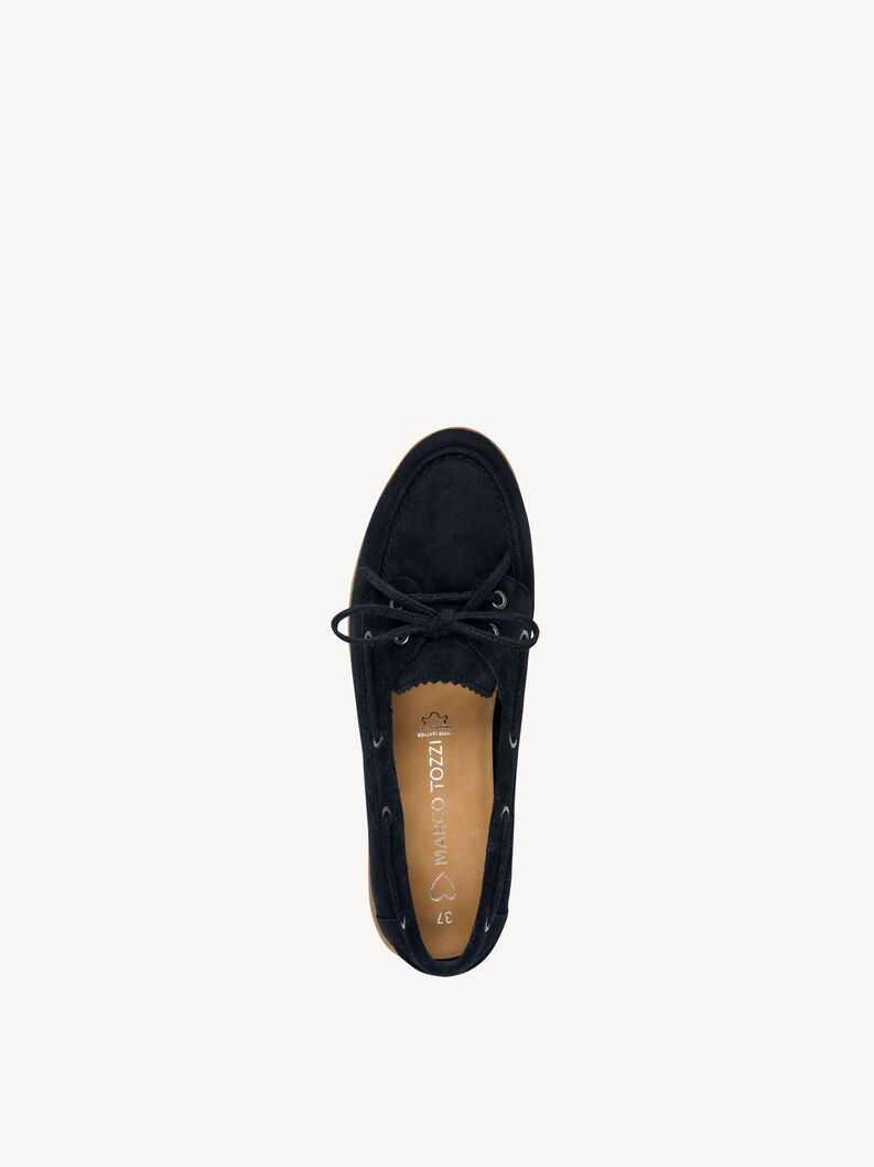 Lederslipper - blau, NAVY, hi-res