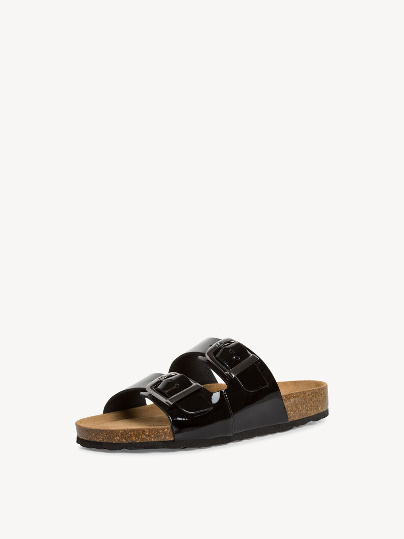 Ciabatte - nero, BLACK PATENT, hi-res