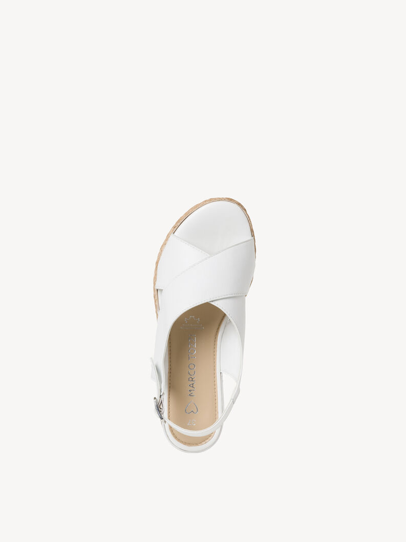 Ledersandale - weiß, WHITE, hi-res