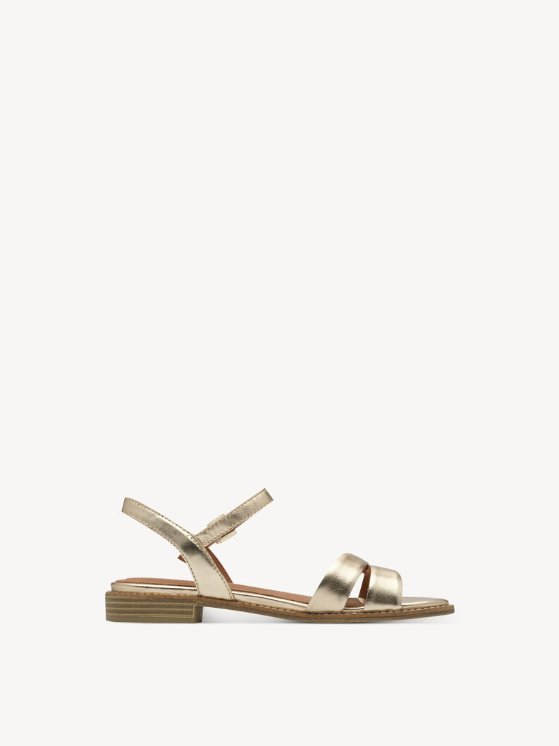Leather Sandal - metallic, gold, hi-res
