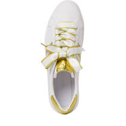 Ledersneaker - weiß, WHITE/YELL. M., hi-res