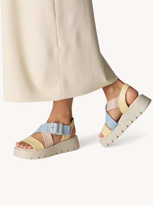 Sandal - yellow, VANILLA COMB, hi-res