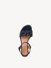 Leather Heeled sandal - blue, NAVY, hi-res