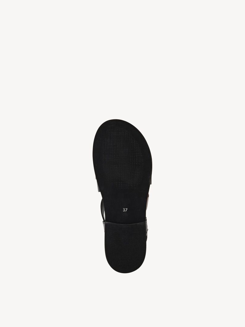 Ledersandale - schwarz, BLACK COMB, hi-res