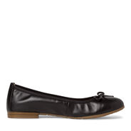 Leather Ballerina - black, BLACK, hi-res