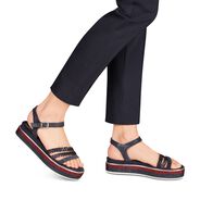 Ledersandale - blau, NAVY COMB, hi-res