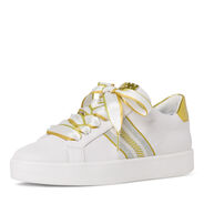 Ledersneaker - weiß, WHITE/YELL. M., hi-res