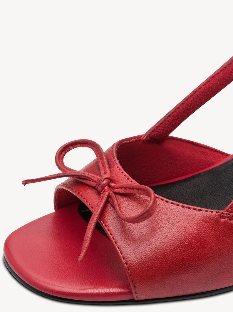 Ledersandalette - rot, RED, hi-res
