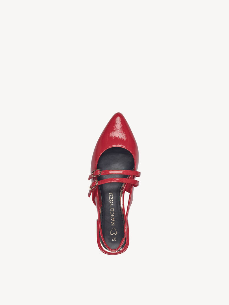 Scarpe con cinturino alla caviglia - rosso, RED PATENT, hi-res