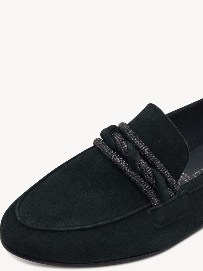 Lederslipper - blau, NAVY, hi-res