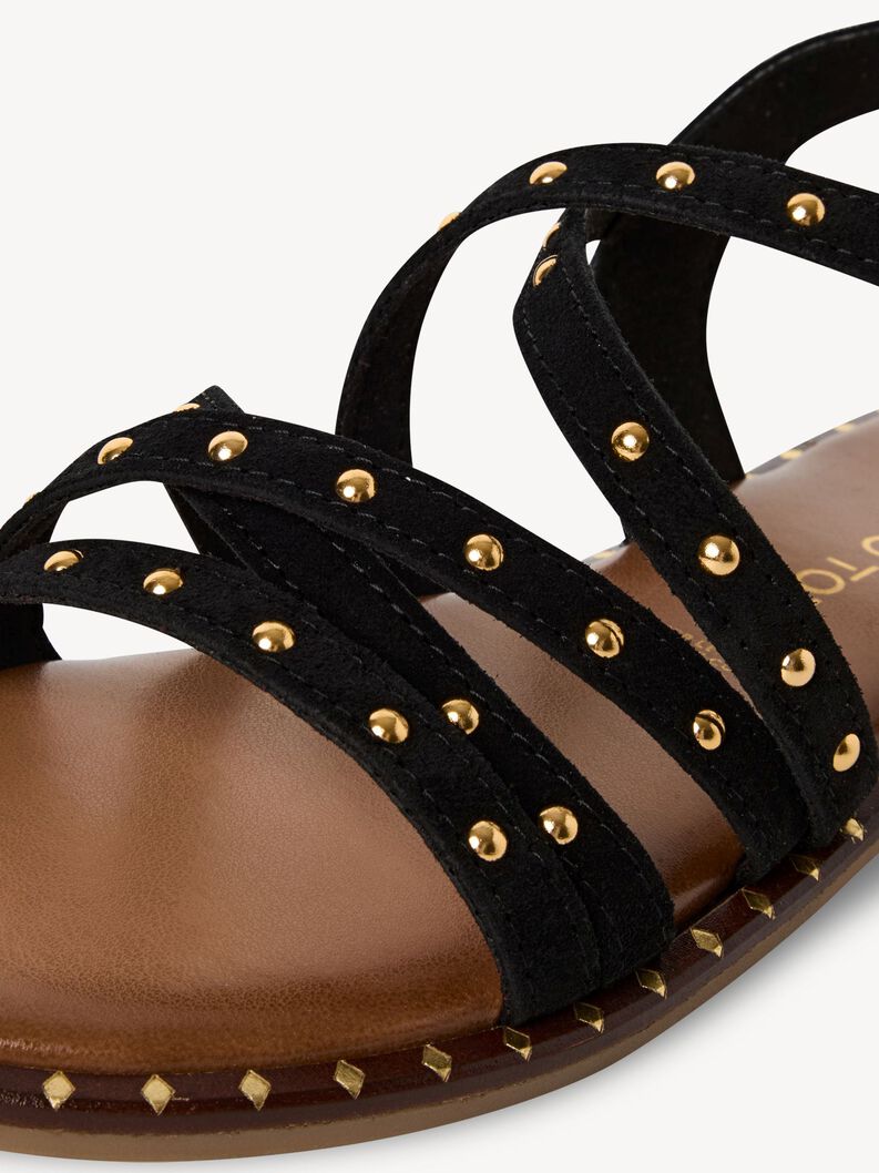 Mule en cuir - noir, BLACK, hi-res
