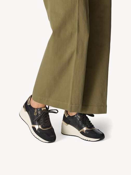 Sneaker - schwarz, BLACK/GOLD, hi-res