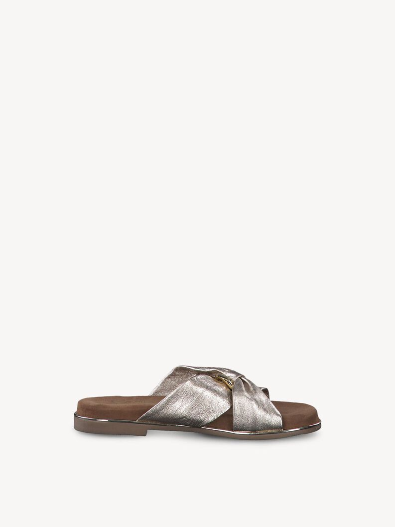 Leather Mule - metallic, gold, hi-res