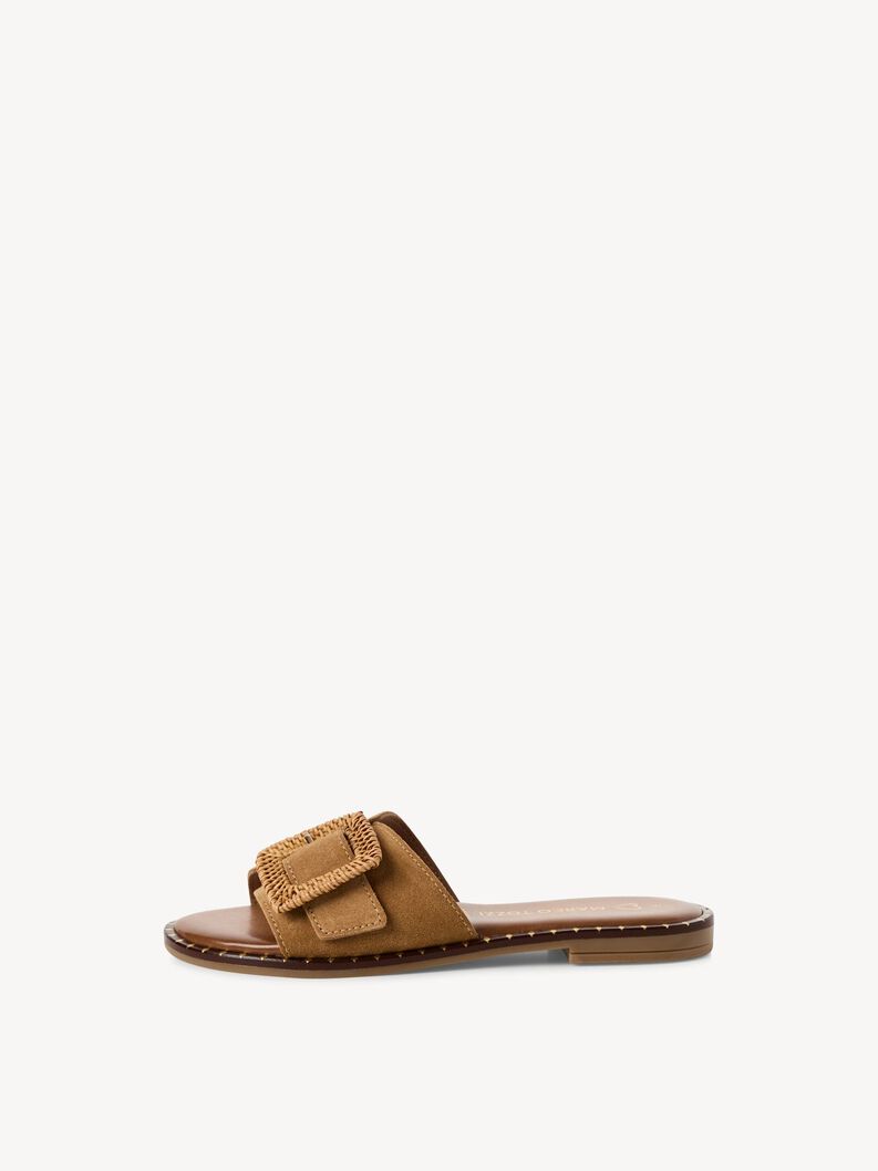 Lederpantolette - beige, DESERT COMB, hi-res