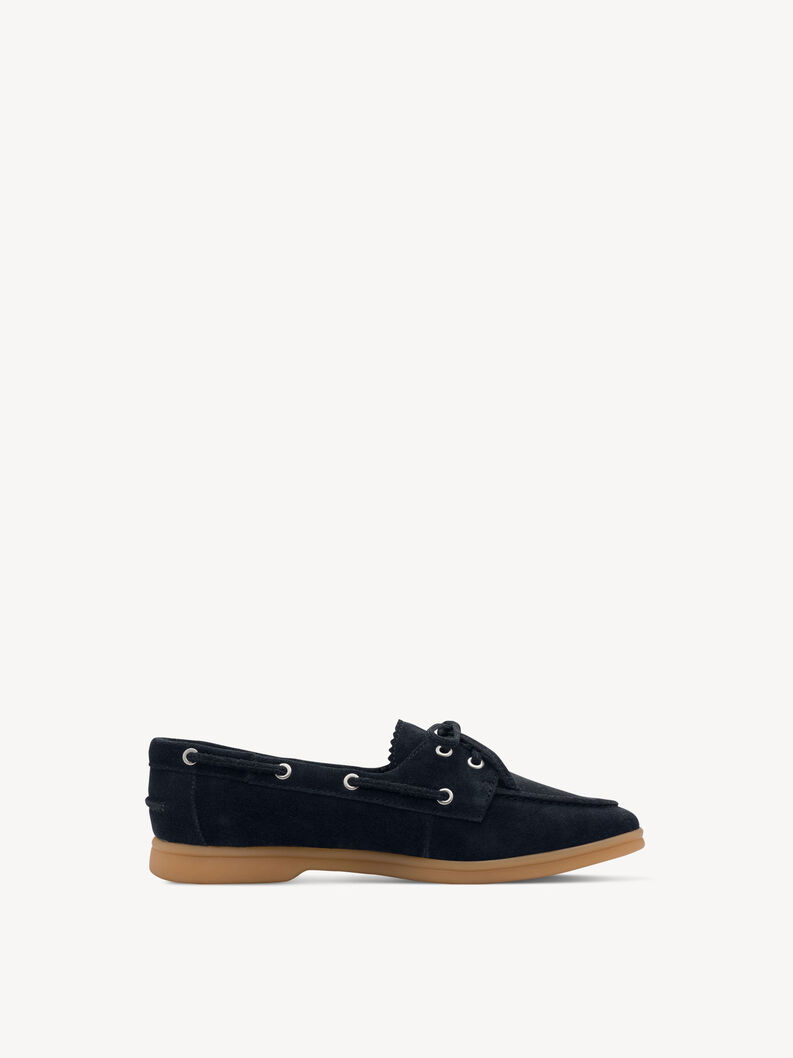 Lederslipper - blau, NAVY, hi-res