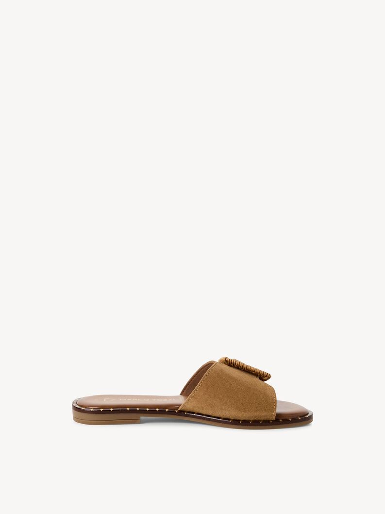 Lederpantolette - beige, DESERT COMB, hi-res