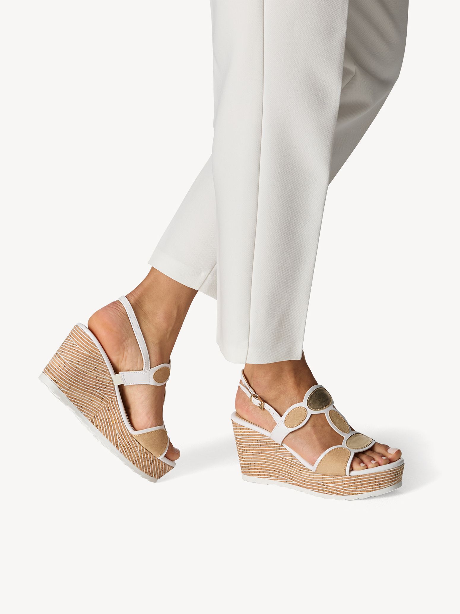 Sandali Con Zeppa MARCO TOZZI Donna – Colore Tinta Unita, Cinturino Alla Caviglia. Per Un Look Elegante E Alla Moda. Taglie Disponibili.