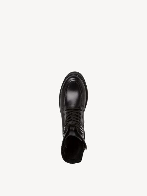 Lederstiefelette - schwarz Warmfutter, BLACK, hi-res