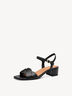 Ledersandale - schwarz, BLACK, hi-res