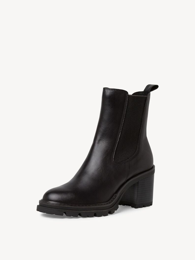 Leder Chelsea Boot - schwarz, BLACK, hi-res