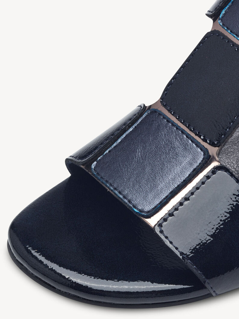 Sandal - blue, NAVY PATENT C., hi-res