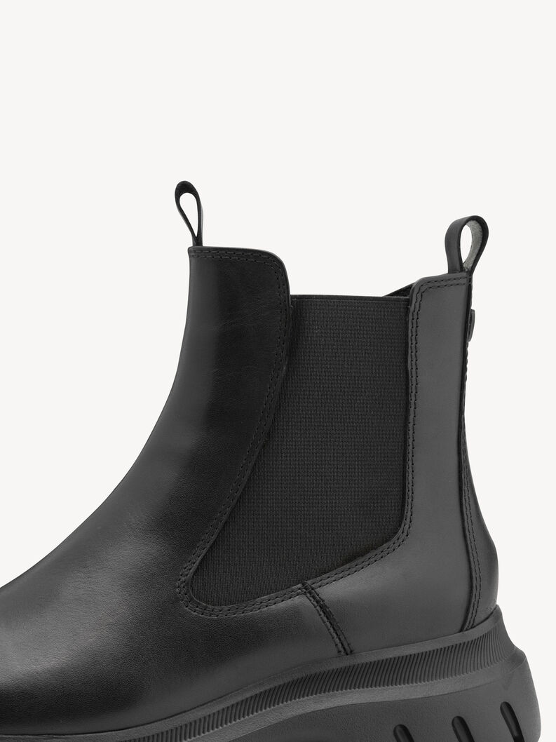 Leder Chelsea Boot - schwarz Warmfutter, BLACK, hi-res
