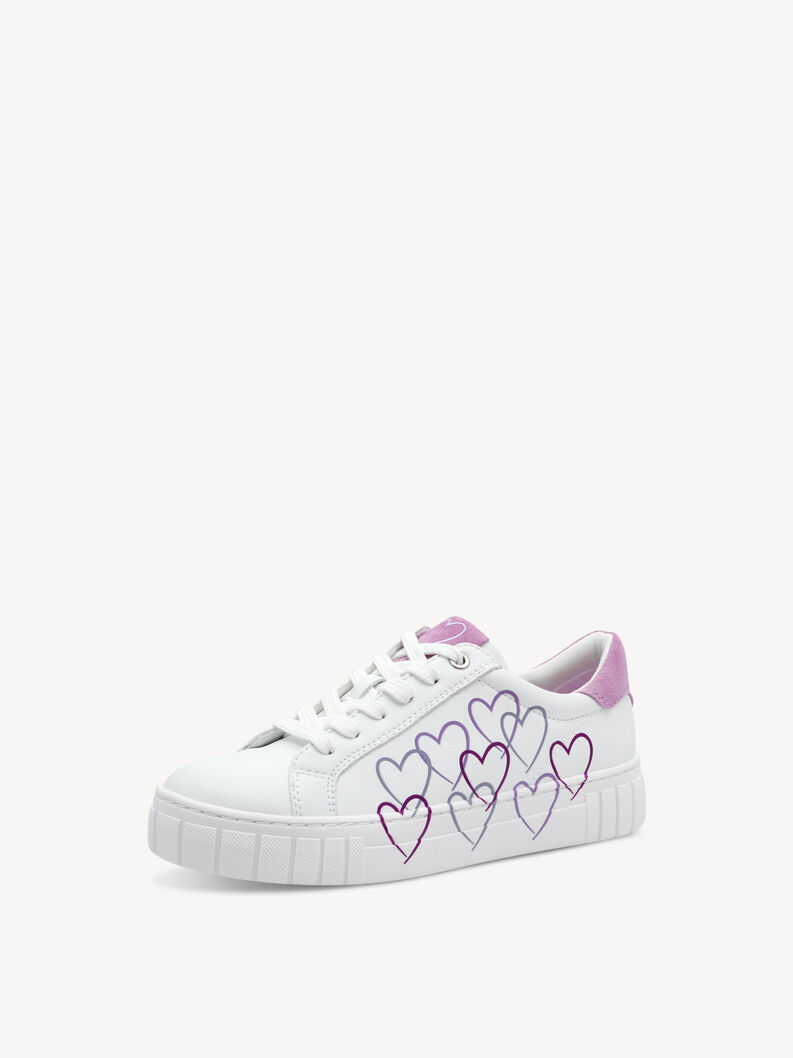 Sneaker - white, WHITE/BERRY, hi-res