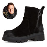 Lederstiefelette - schwarz, BLACK, hi-res