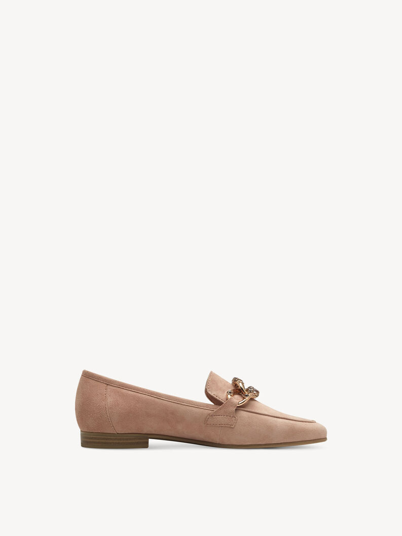 Lederslipper - beige, NUDE, hi-res