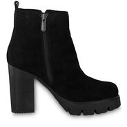 Leather Bootie - black, BLACK, hi-res