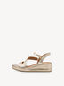 Ledersandalette - metallic, GOLD, hi-res