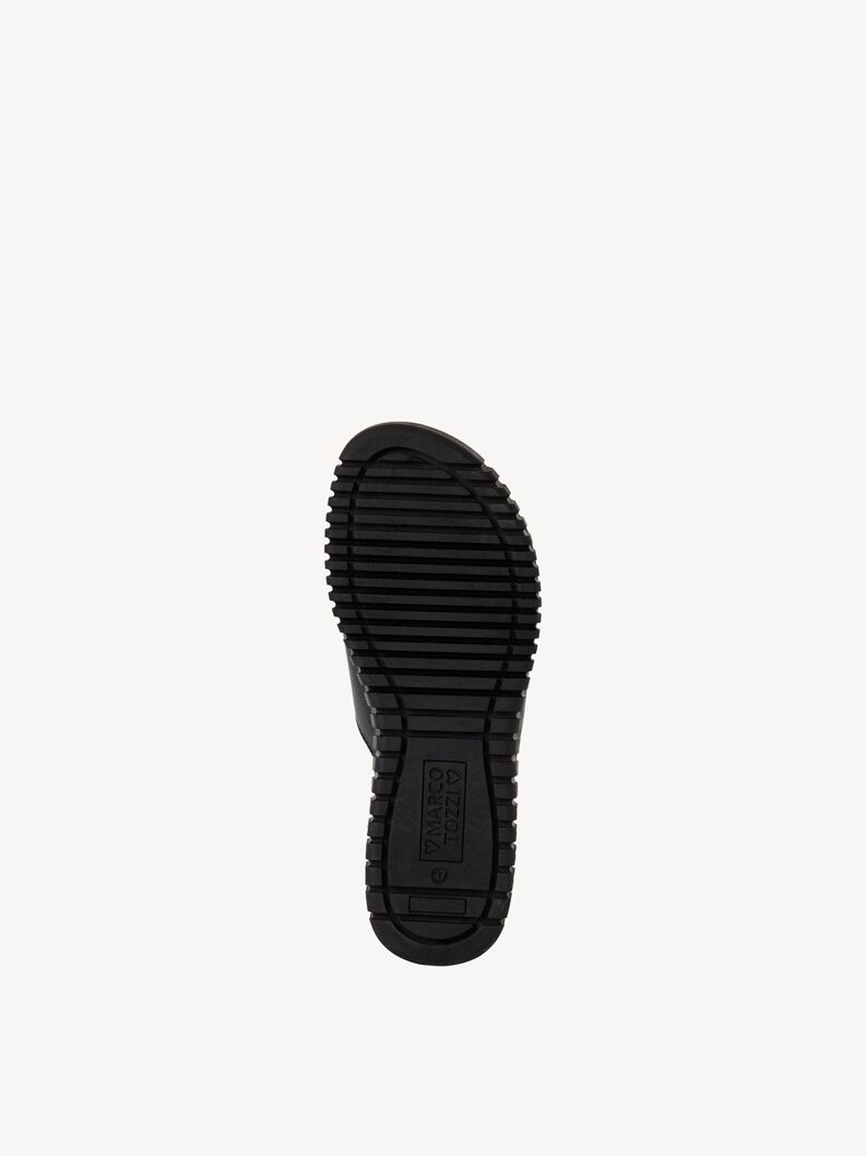 Lederpantolette - schwarz, BLACK, hi-res