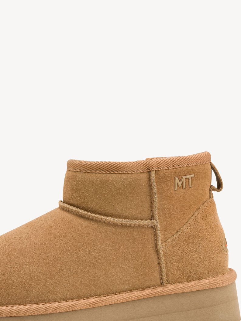 Lederstiefelette - braun Warmfutter, COGNAC, hi-res