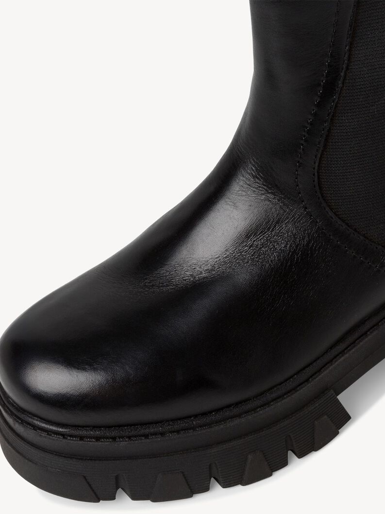 Leather Chelsea boot - black, BLACK, hi-res
