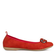 Ballerine en cuir - rouge, RED, hi-res