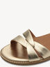 Ledersandale - metallic, GOLD, hi-res