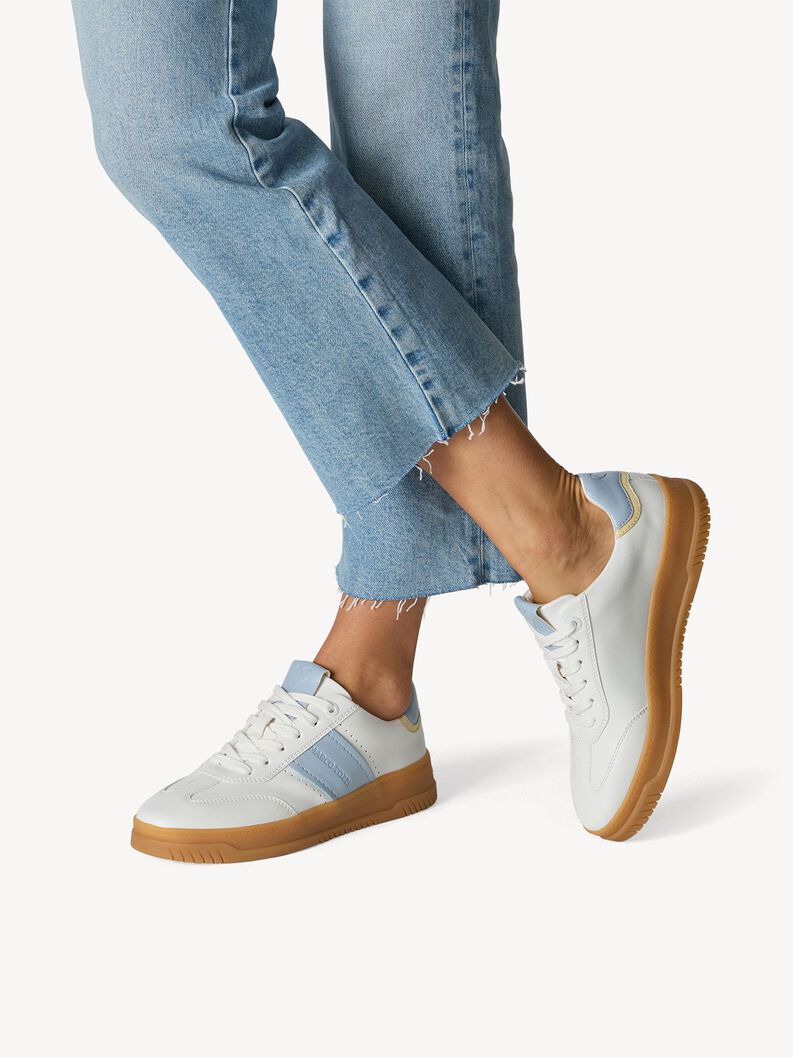 Sneaker - wei&szlig;, WHITE/LT. BLUE, hi-res