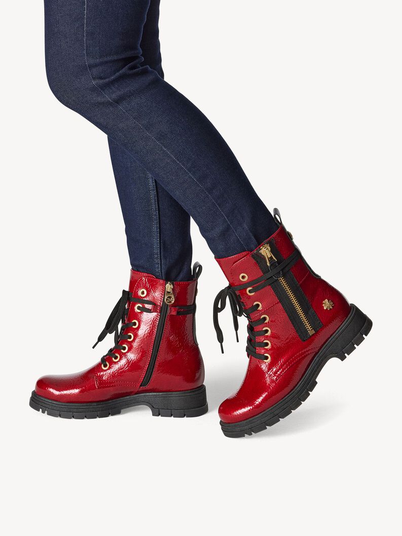 Stiefelette - rot, DK.RED PAT., hi-res