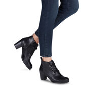 Lederstiefelette - schwarz, BLACK NAPPA, hi-res