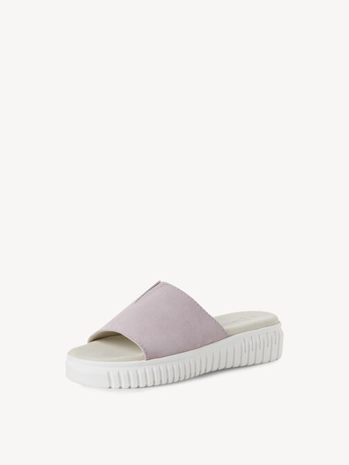 Lederpantolette - lila, LAVENDER, hi-res