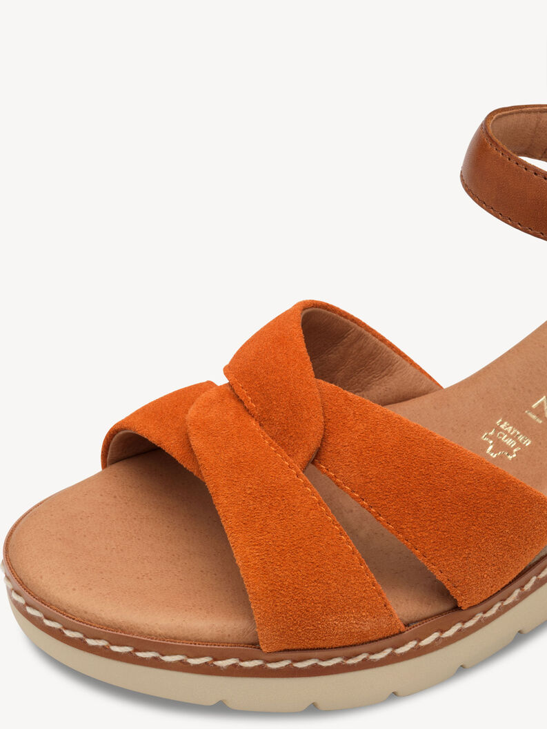 Ledersandale - orange, MANGO COMB, hi-res