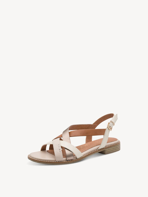 Ledersandale - beige, CREAM COMB, hi-res