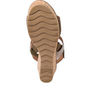 Sandale à talon en cuir - kaki, KHAKI COMB, hi-res