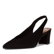 Leather sling pumps - black, BLACK, hi-res