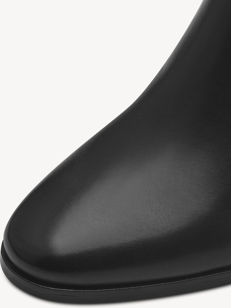 Leather Bootie - black, BLACK, hi-res