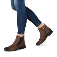 Leather Bootie - brown, MUSCAT ANTIC, hi-res