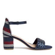 Heeled sandal - blue, NAVY MET.COMB, hi-res