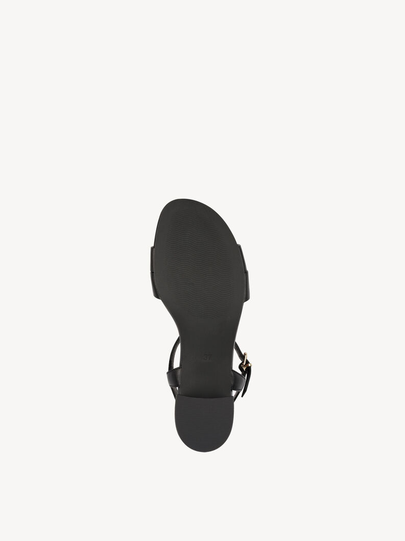 Ledersandale - schwarz, BLACK, hi-res